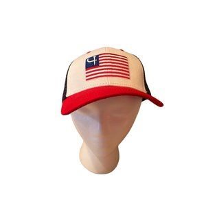 Short Par 4 Red White and Blue Snap Back Hat